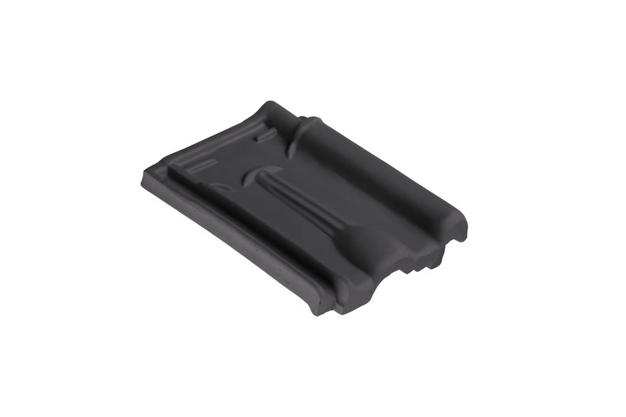 Monier Kruispan Gevelpan Rechts Blauw Gesmoord