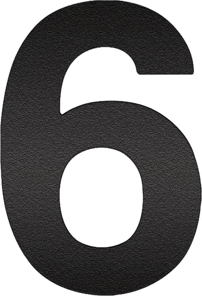 Oxloc Huisnummer 6 70x120mm RVS Zwart