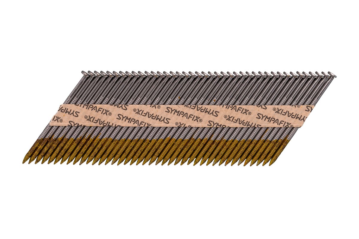 Sympafix Houtnagel DH34-63x2,8-R-BR 63mm Papiergebonden  Blank Geringd Voor Ruwbouw 2200st