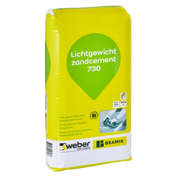 Product afbeelding voor Weber Beamix Zandcement Comfort 730 20kg