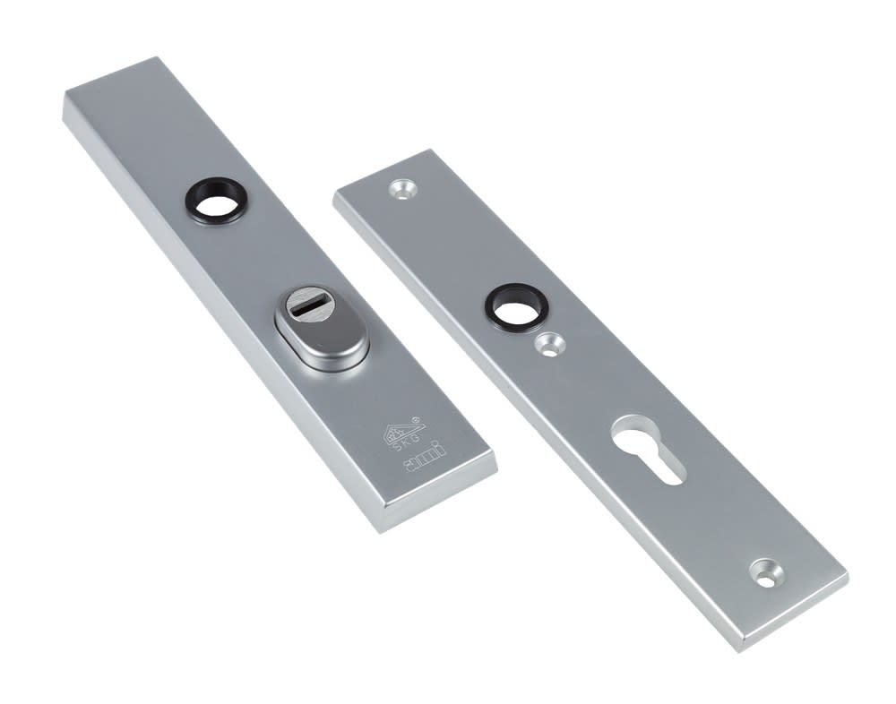 AMI Veiligheidslangschild Rechthoek 251x50mm PC72 Aluminium Zilver F-1 Met kerntrekbeveiliging