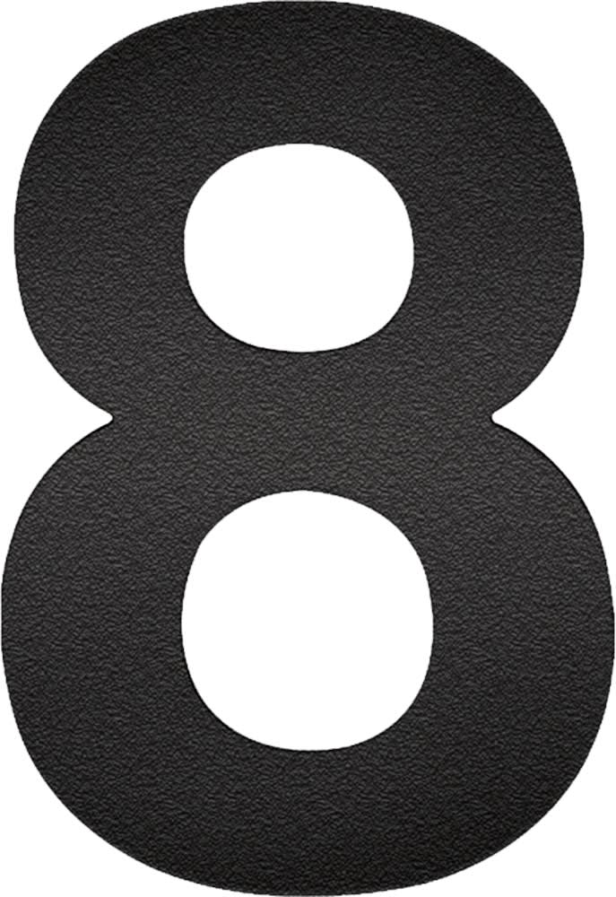 Oxloc Huisnummer 8 70x120mm RVS Zwart