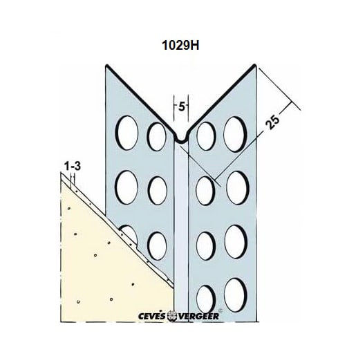 Hoekbeschermer 1029H 270cm 1-3mm Verzinkt Wit
