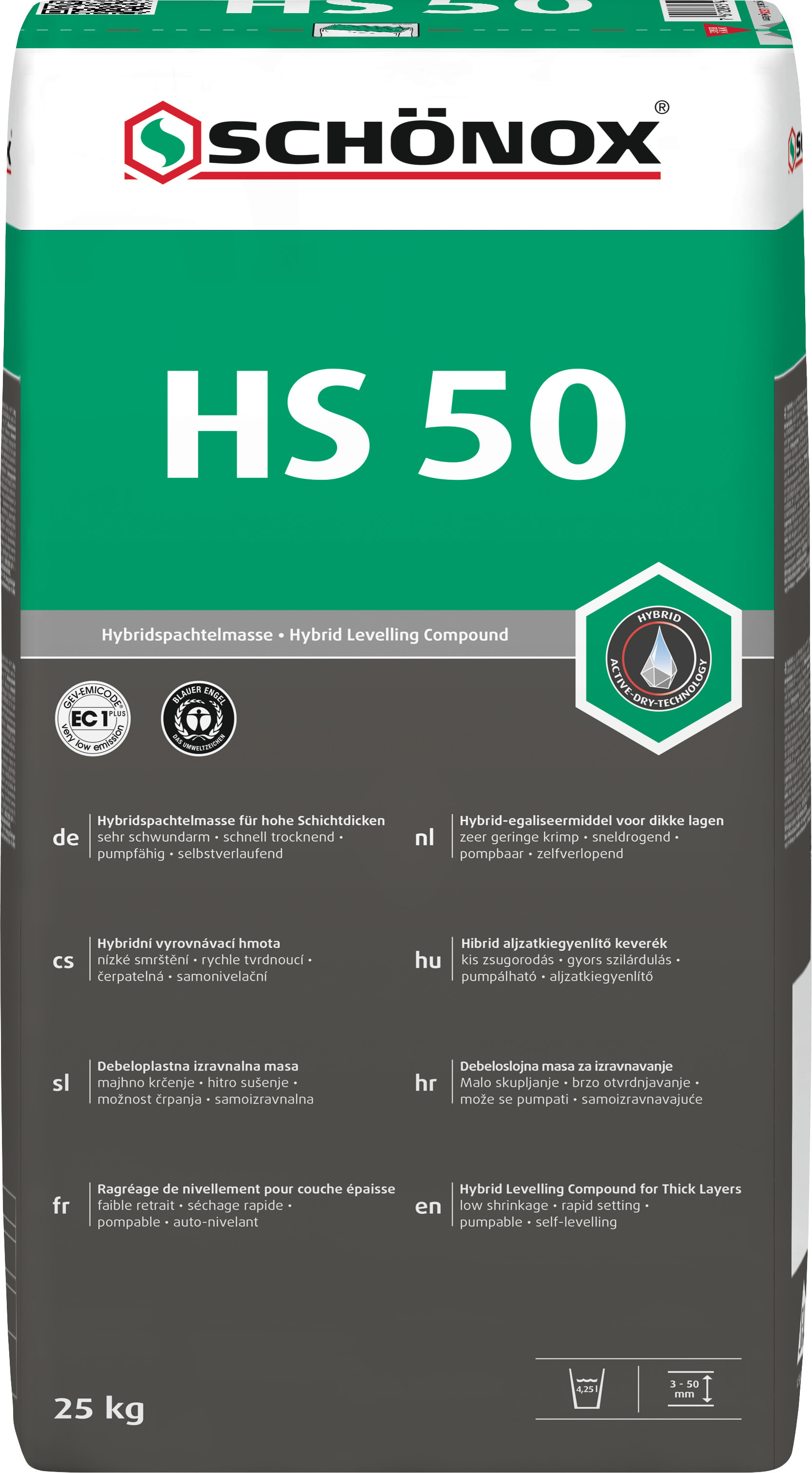 Schönox HS 50 Hybrid Egaliseermiddel 25kg