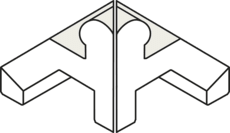 Villeroy & Boch Binnenhoek Pro Architectura 3.0 Pool System Neutral White 13x13cm Mat 3544C3000010