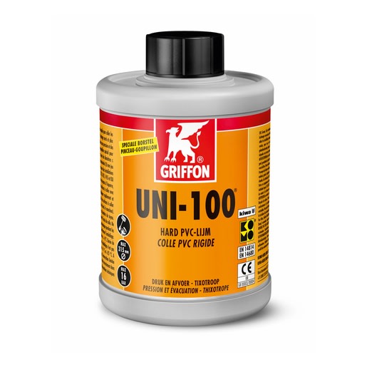 Griffon PVC Lijm Uni-100 250ml Met Borstel