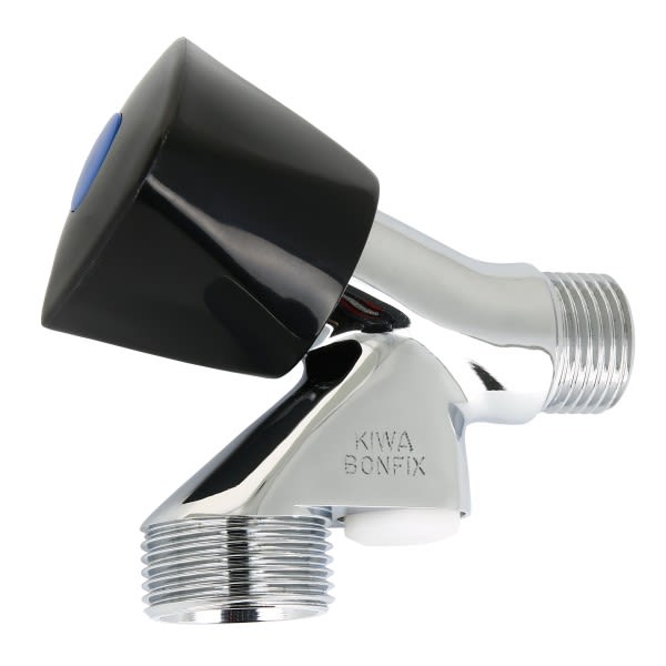 Bonfix Beluchterkraan Met Keerklep En Knop Zwart