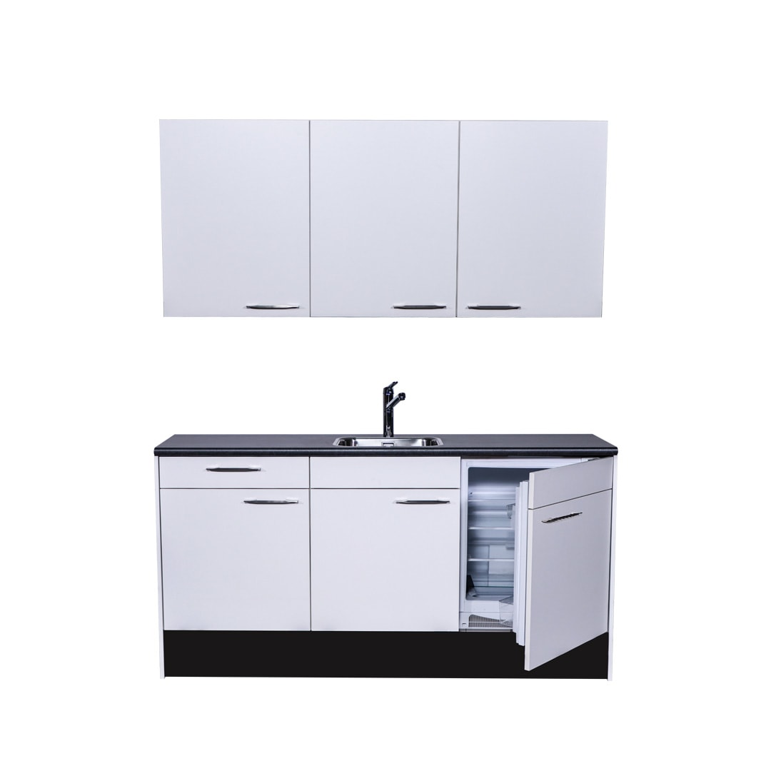 Product afbeelding voor Procasa Keuken 180cm Compleet Wit Inclusief Onderbouw Koelkast
