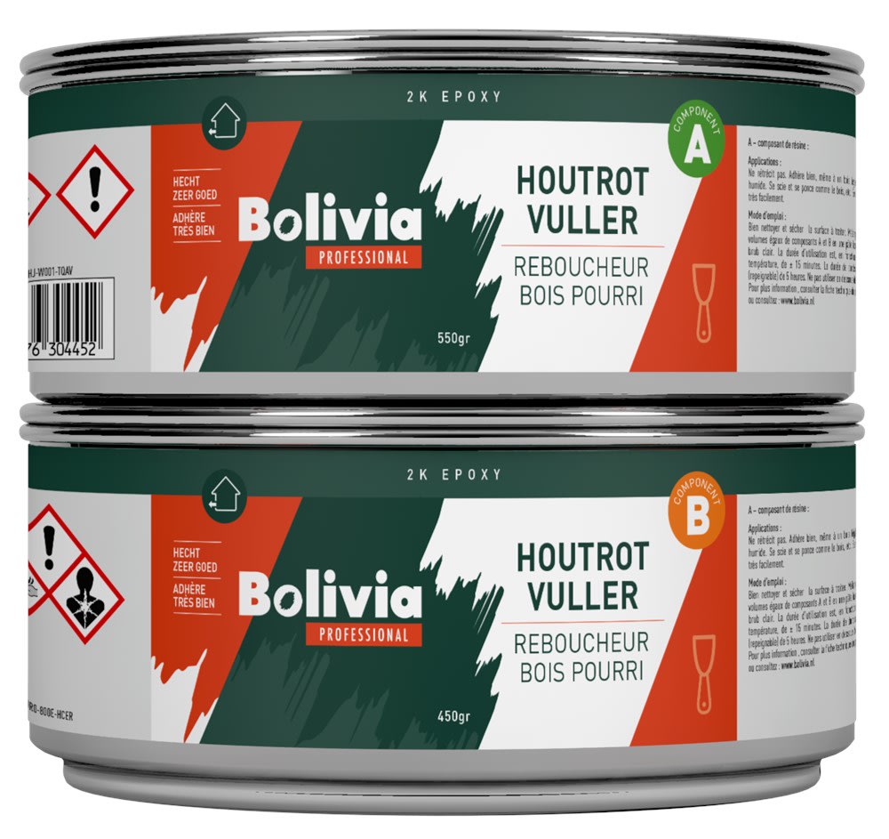 Product afbeelding voor Bolivia Houtrotvuller Epoxy 2K 1000gr