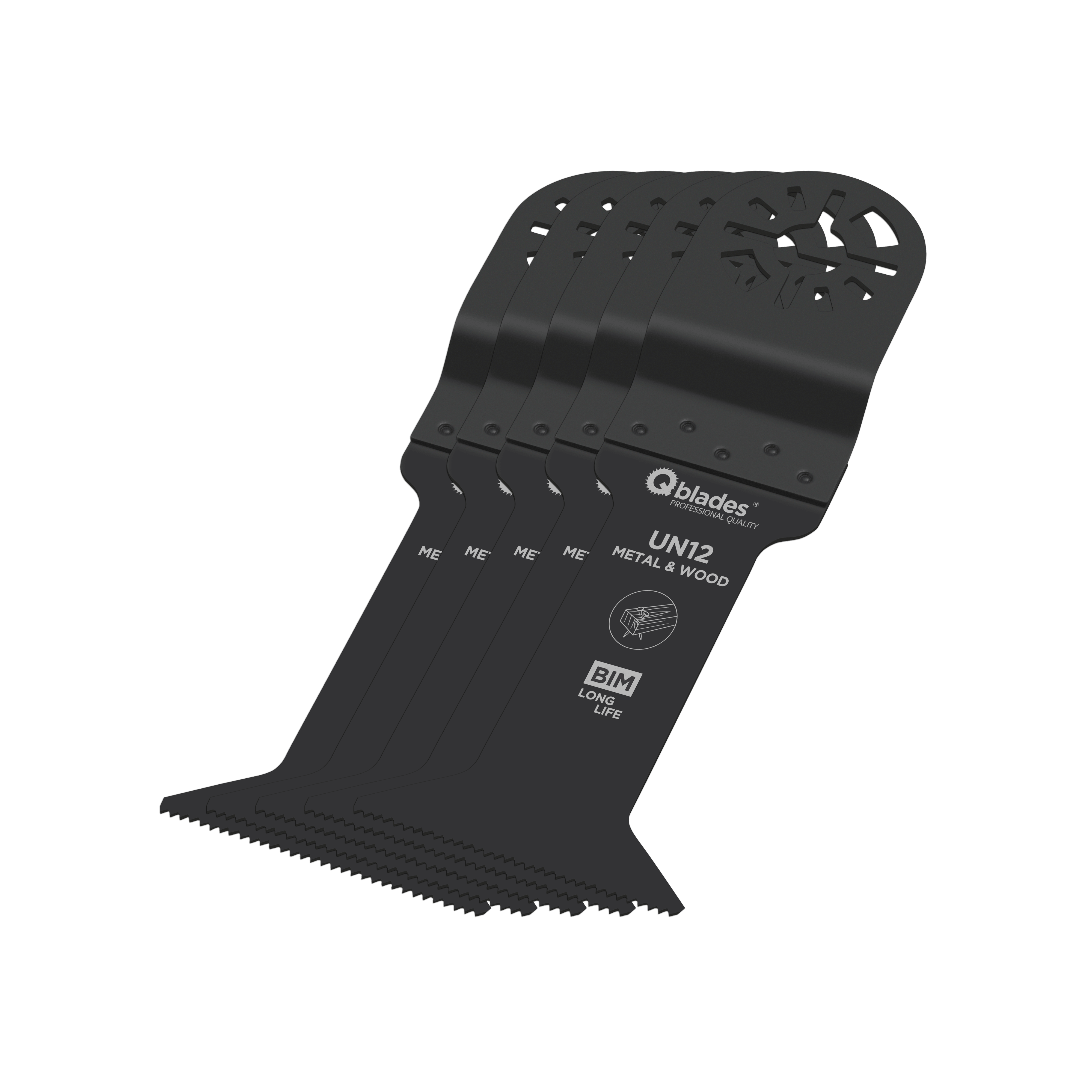 Qblades Multitoolzaagblad UN12 44x78mm Bi-Metaal 5st