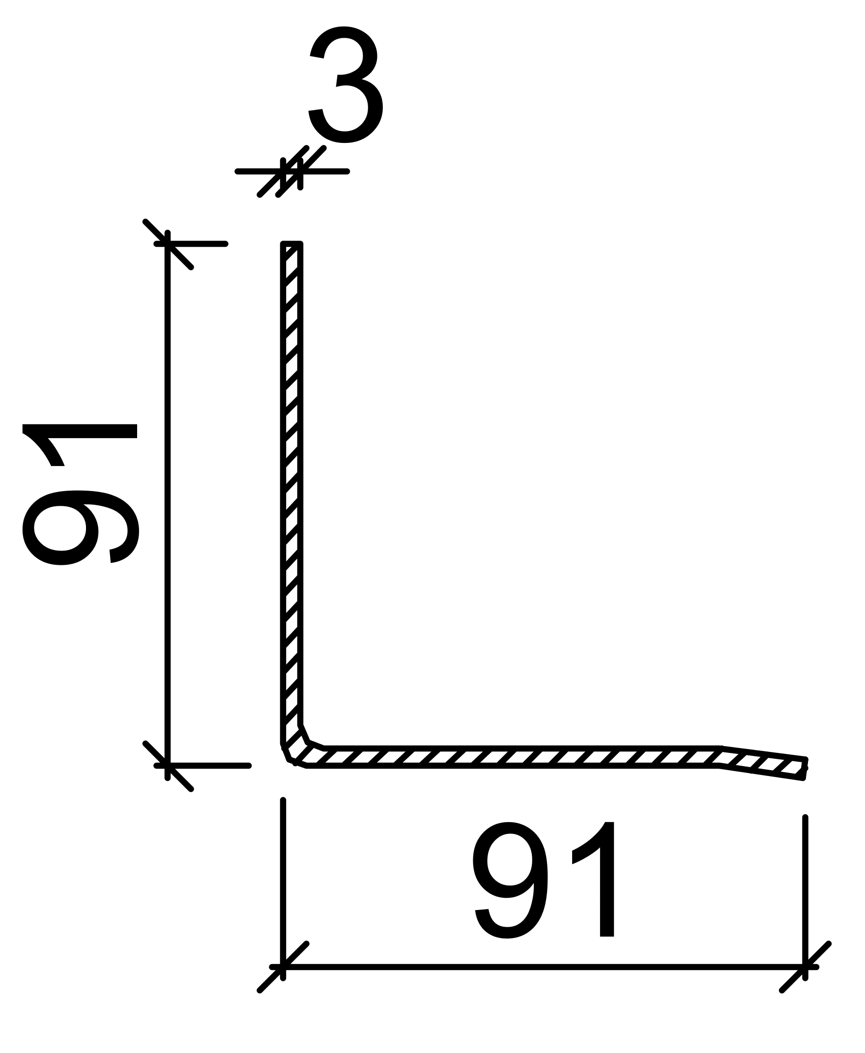 Leviat Latei 91mm PG91/3 1350mm Thermisch Verzinkt Max. Belasting 5,6kN/Lengte