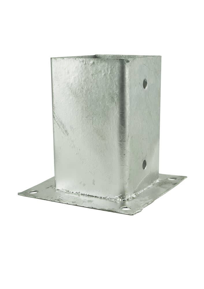 GB Paalhouder Plaat 91x91mm 150mm 2mm Thermisch Verzinkt 736191