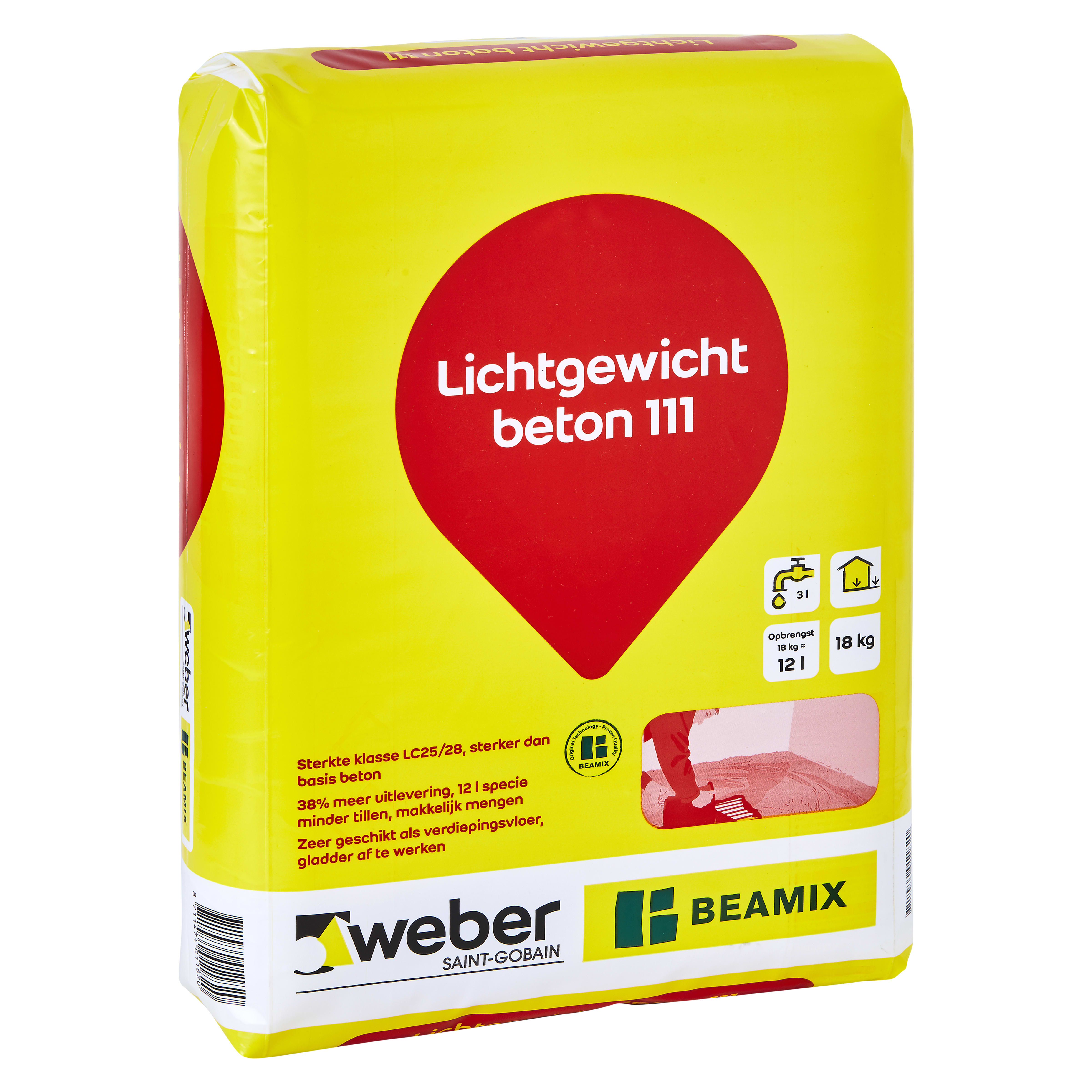 Product afbeelding voor Weber Beamix Lichtgewicht Beton 111 18kg