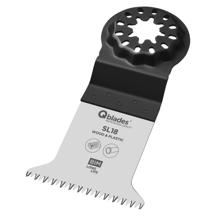 Product afbeelding voor Qblades Multitoolzaagblad SL18 Precision 50x50mm Bi-Metaal 14TPI 5st