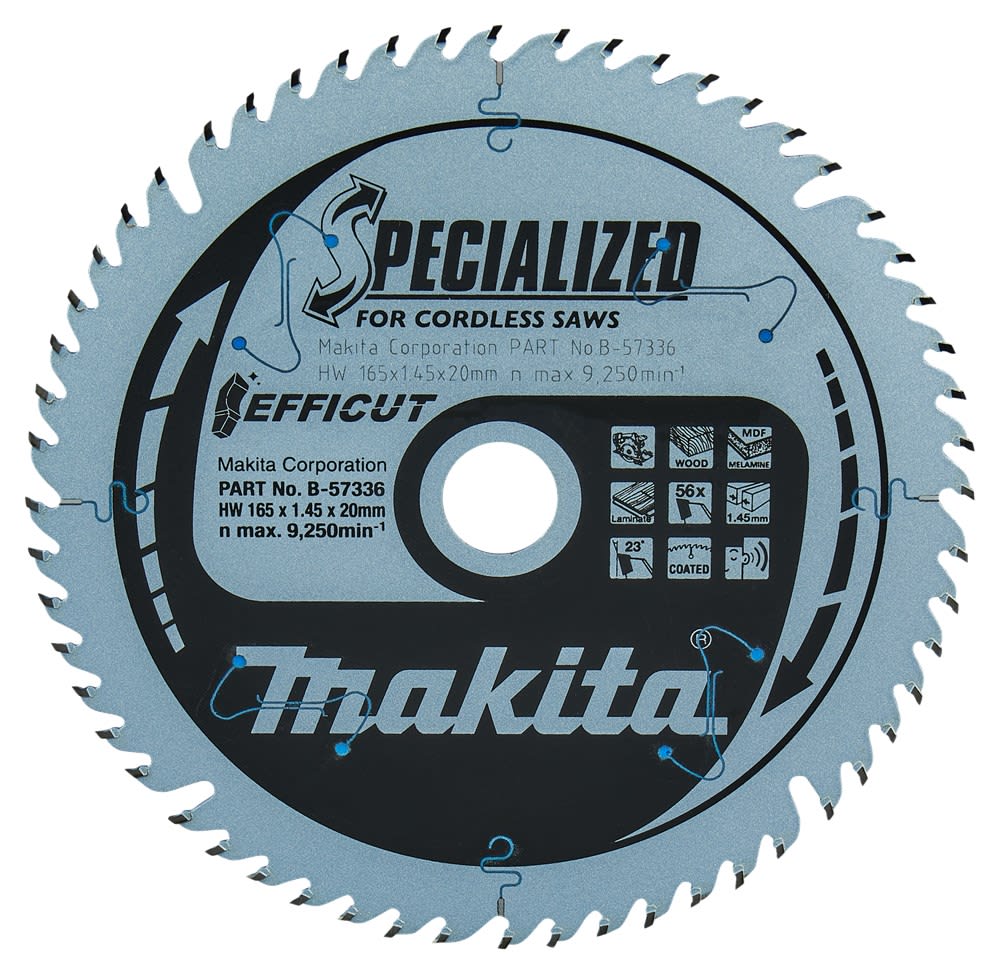 Makita Cirkelzaagblad 20x165x1,45mm 56tands Voor Hout 1st
