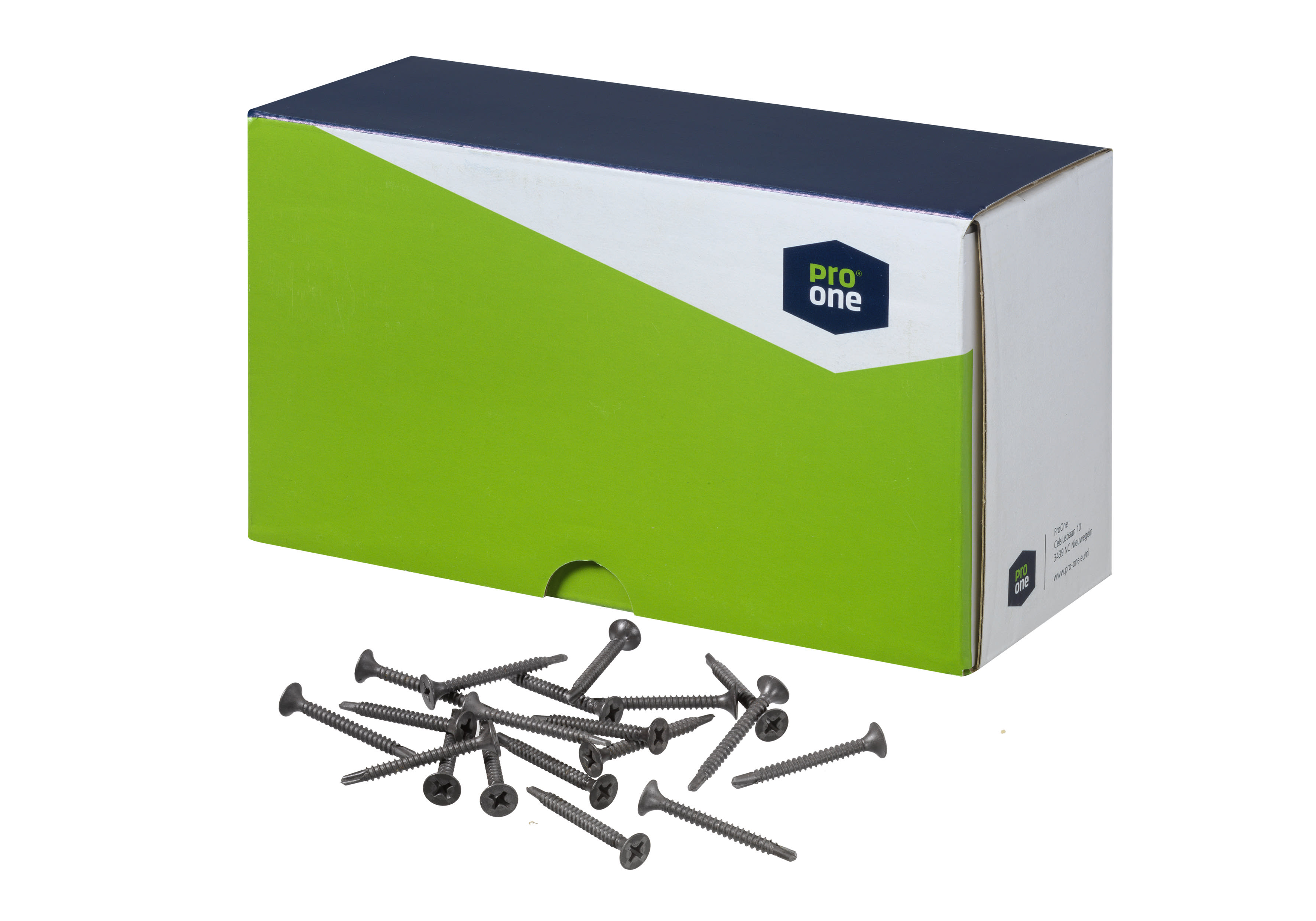 ProOne Houtvezelschroef Premium 3.9x38mm Vlakkop Gefosfateerd Zelfborend 1000st