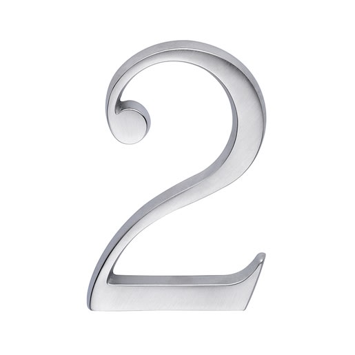 Skantrae Huisnummer Mat Chroom Nr 2 Titanium