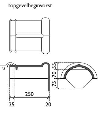 Monier Halfronde Beginvorst Zwart Glazura Edelengobe