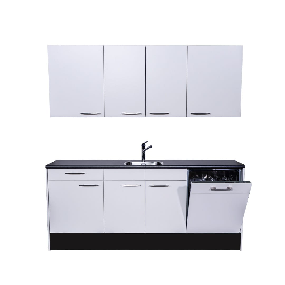 Product afbeelding voor Procasa Keuken 210cm Compleet Wit Inclusief Vaatwasser Volledig Geintegreerd