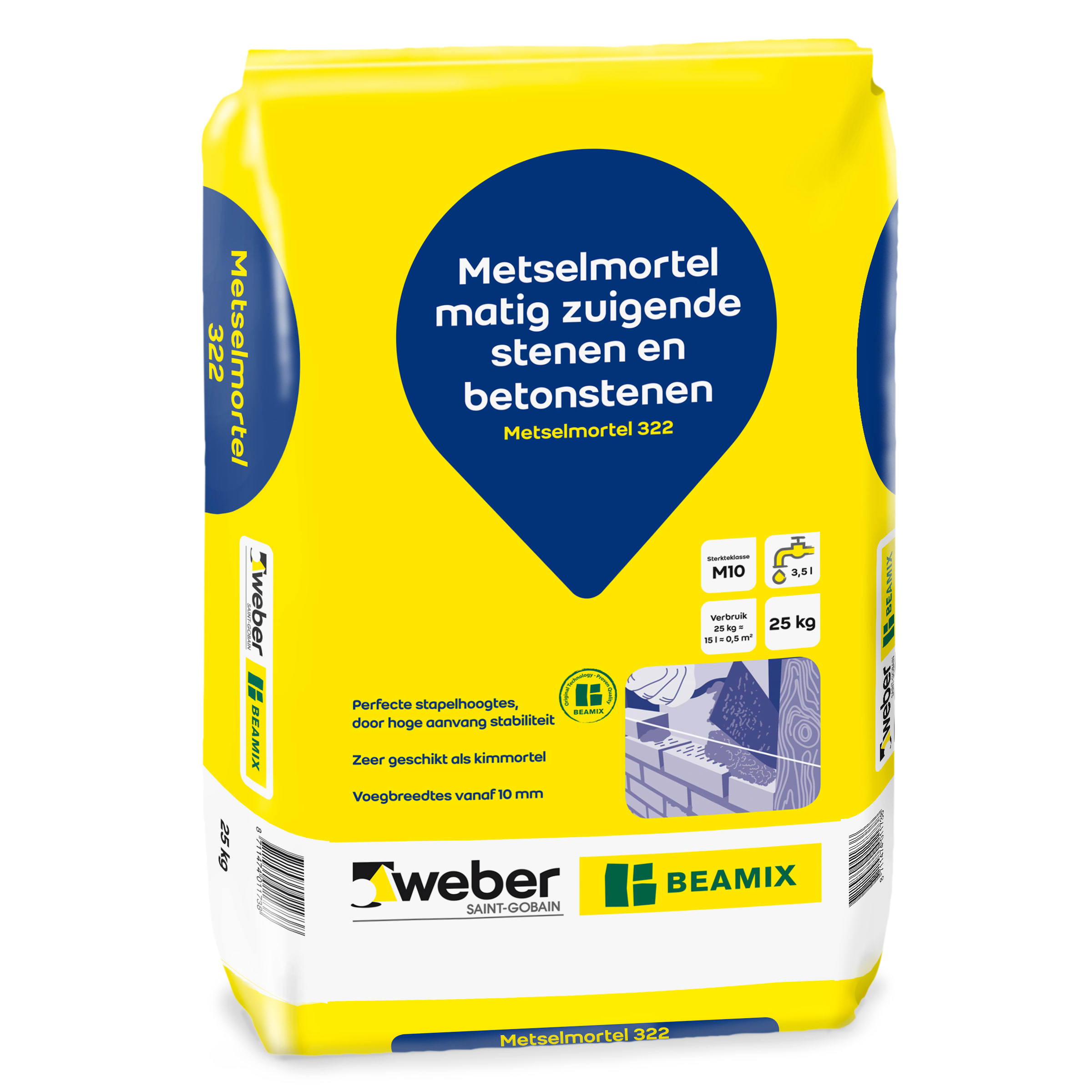 Weber Beamix Metselmortel 322 25kg