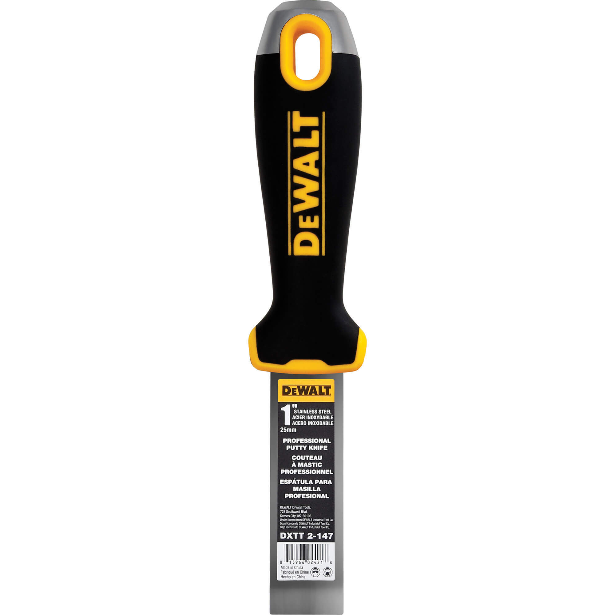 Product afbeelding voor DeWALT Plamuurmes 1" 25mm RVS Slagvast Softgreep