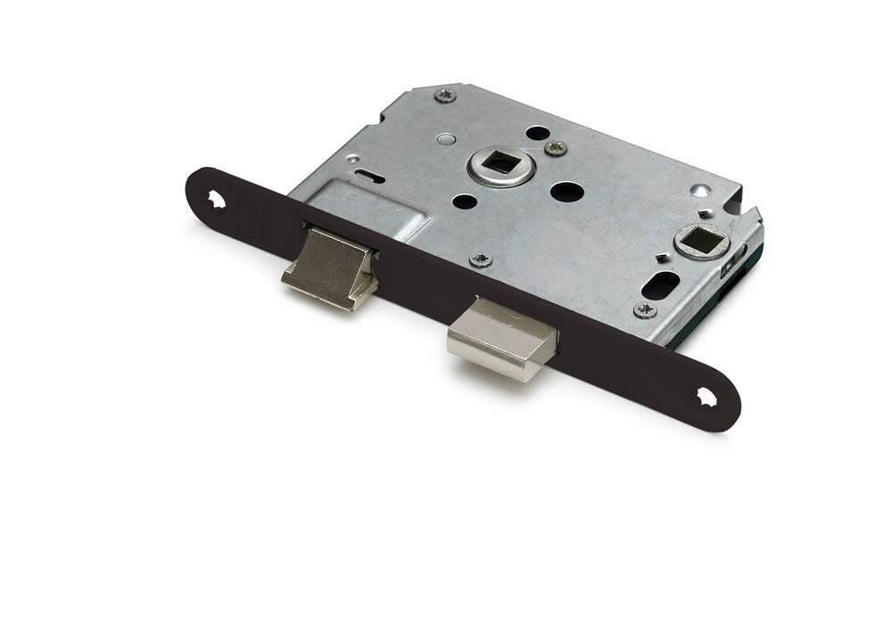 DX WC-badkamerslot 50mm WC63/8 Ronde Hoeken Zwart