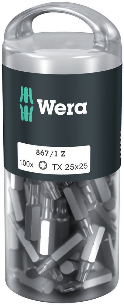 Wera Bitset 867/1 Z DIY 25mm 1/4" TX-25 100-Delig