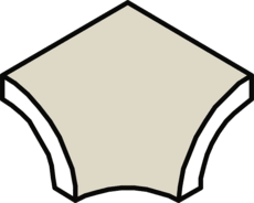 Product afbeelding voor Villeroy & Boch Binnenhoek Pro Architectura 3.0 Pool System Cream White 7x7cm Mat 3125C3110010