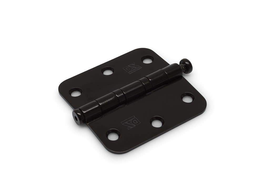 DX Kogellagerscharnier RVS 76x76mm Rond Met Pen Zwart