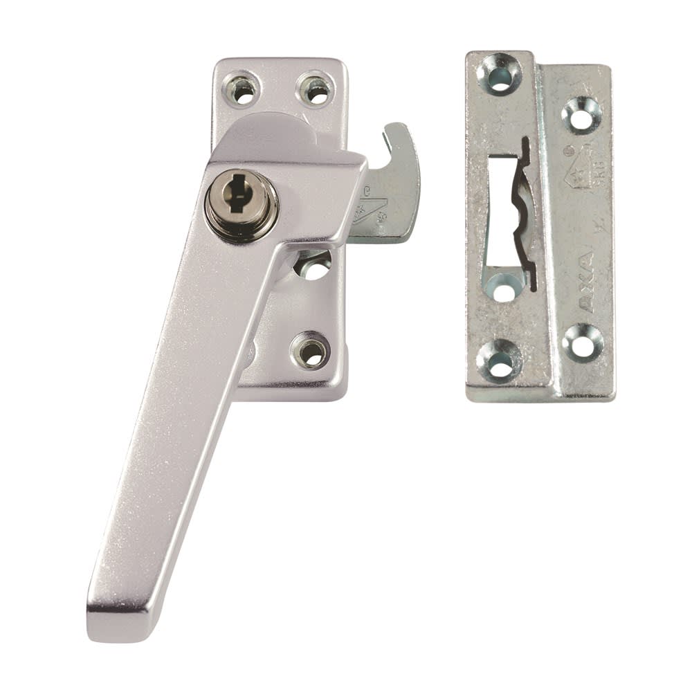 AXA Veiligheidsraamsluiting 3319 Met Haakschot/Cilindersluiting DIN links Aluminium F1