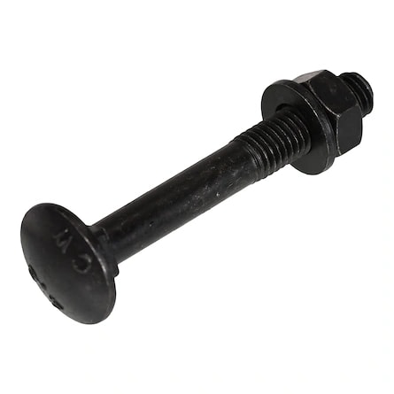 Blackline Slotbout M8x50mm Laagbolkop DIN603/555 HCP-Coating Met Moer En Sluitring Zwart 5st