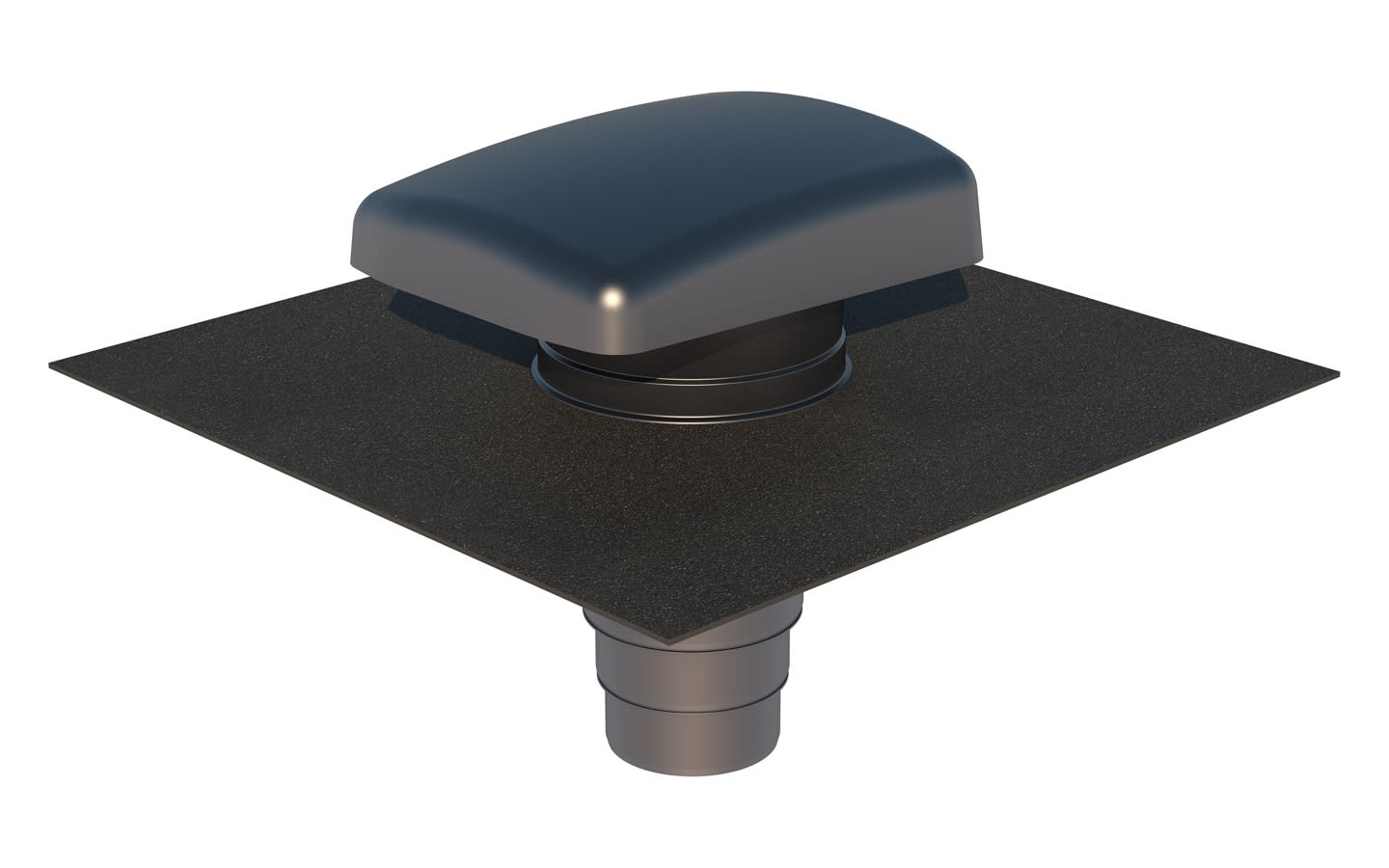 Ubbink Rioolontluchtingspan RVT 200 Met Adapter Zwart