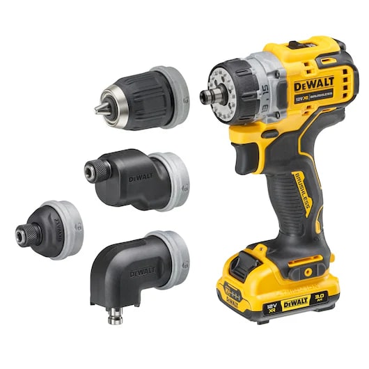 Product afbeelding voor DeWALT Accu Boormachine DCD703L2TQW 12V XR Multi-Head 2X3,0Ah