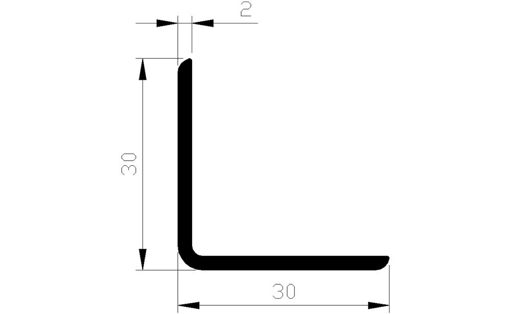 AluArt Hoekbeschermer 30x30x2mm 3m Geanodiseerd Blank