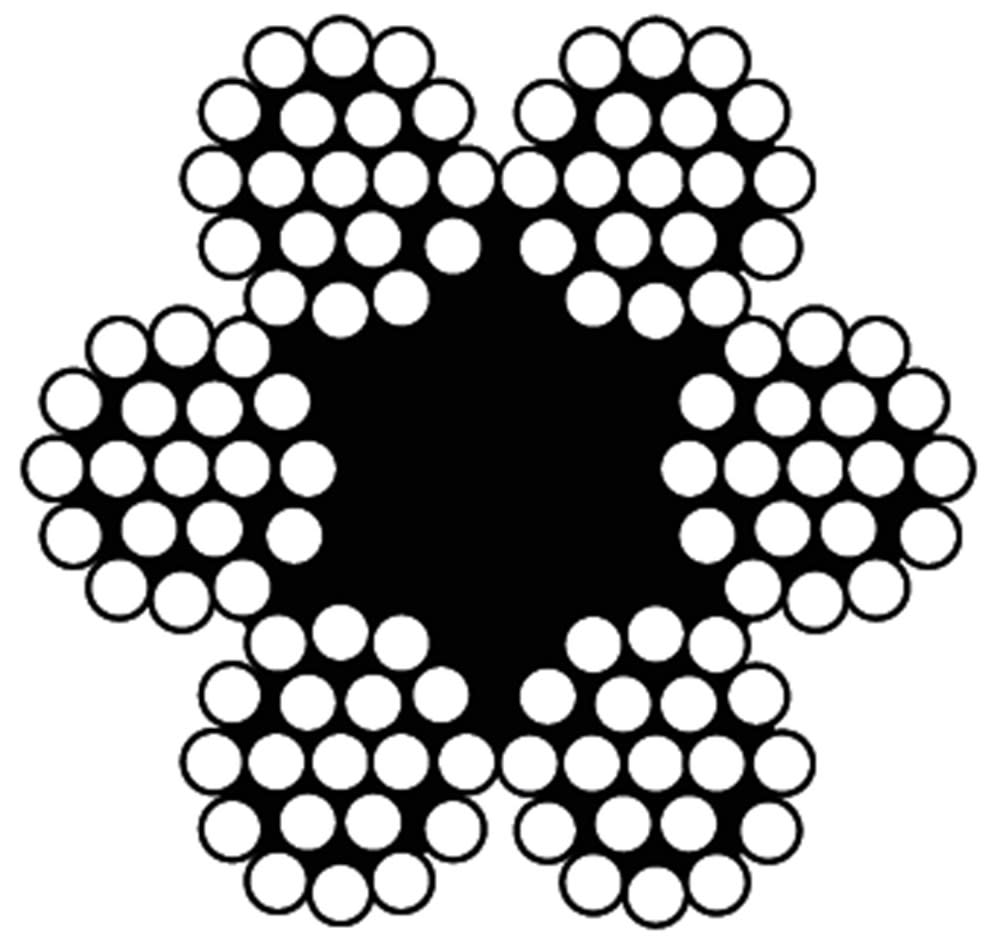 DX Staalkabel 3mm 6x19 1 Touwkern 25m Verzinkt
