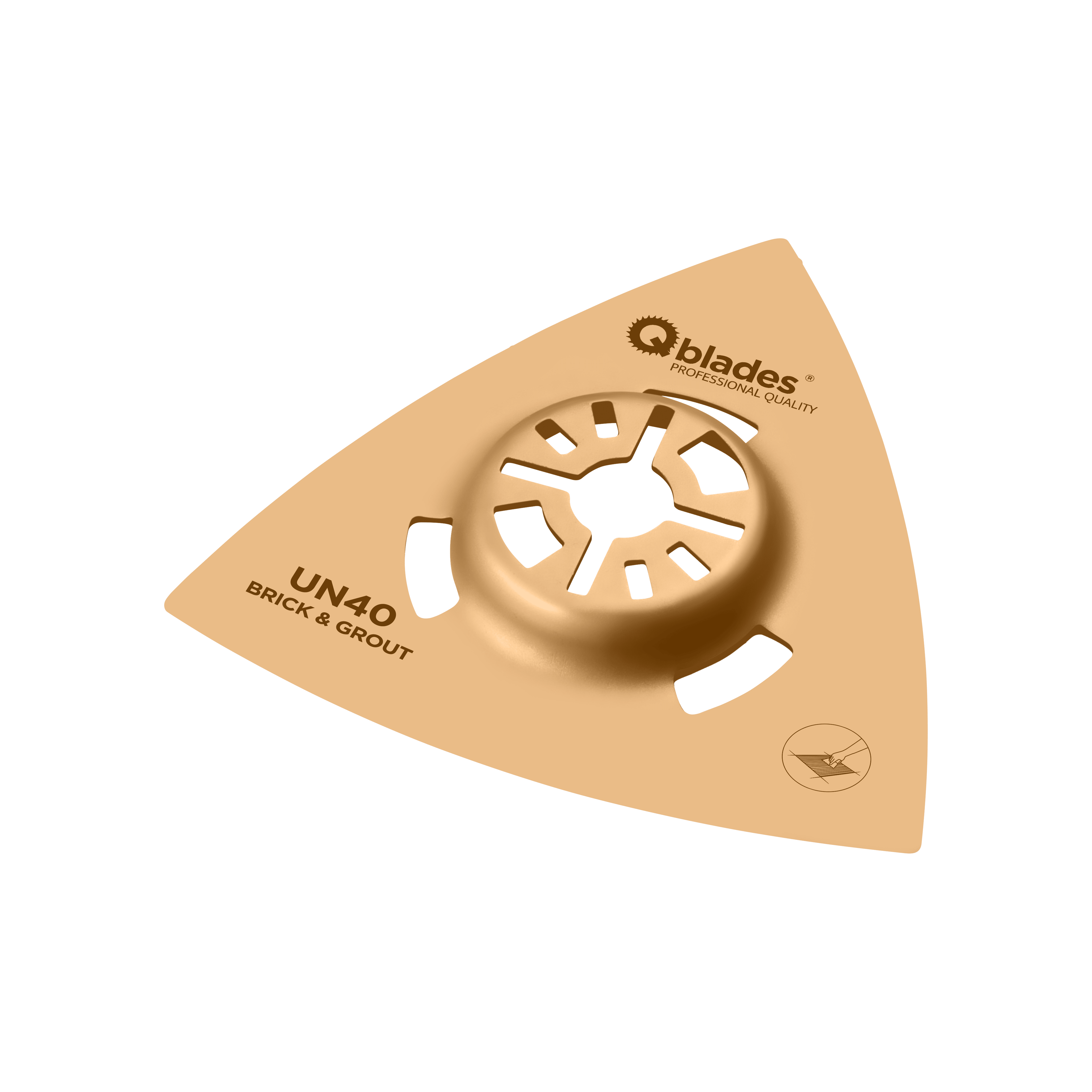 Qblades Slijpdriehoek UN40 80mm Hardmetaal