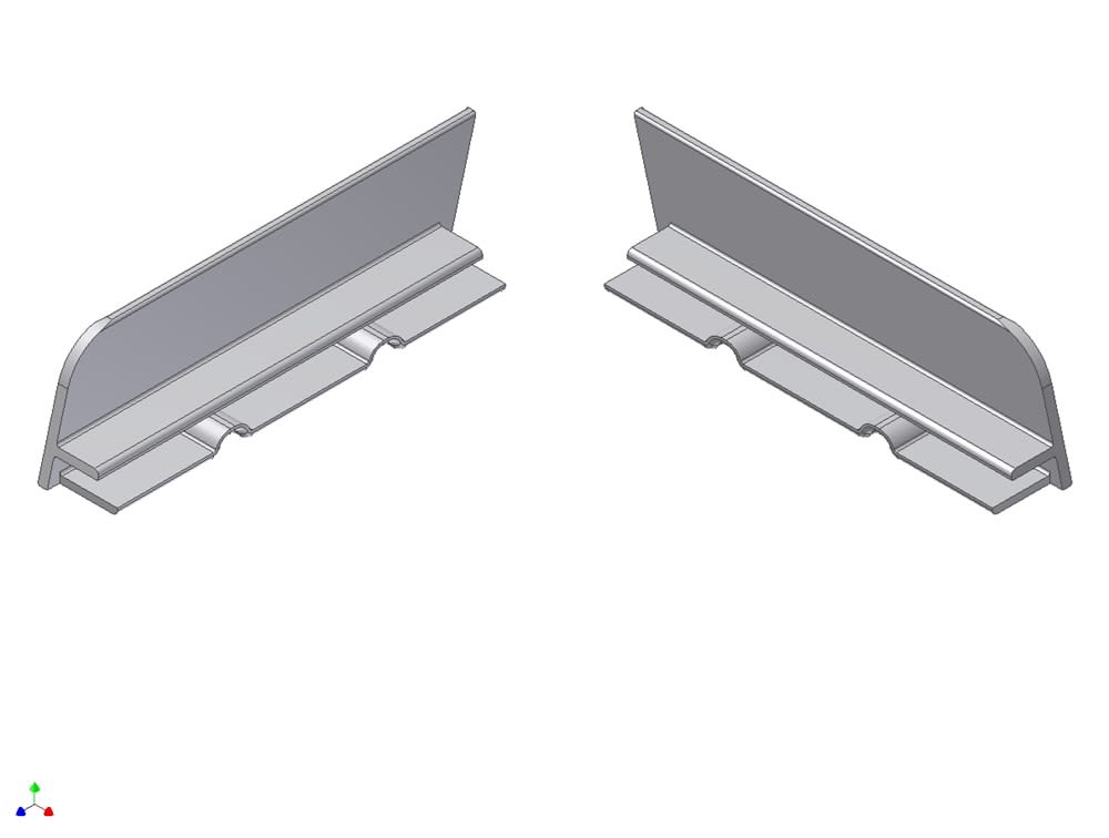 AluArt Kopschot Voor Waterslagprofiel Links/Rechts 80mm