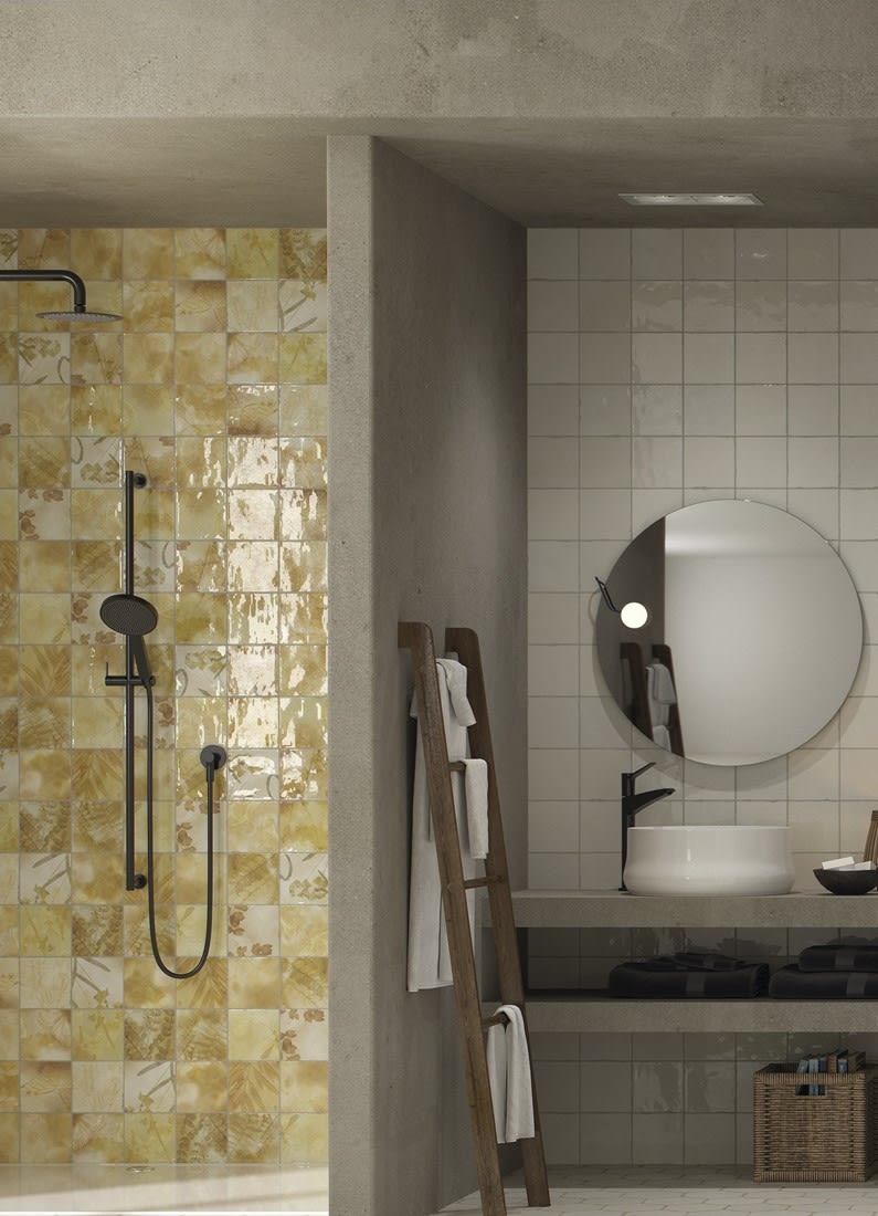 Product afbeelding voor Decortegel Souk Kasbah Ocre Mix 13x13cm 10mm Glanzend