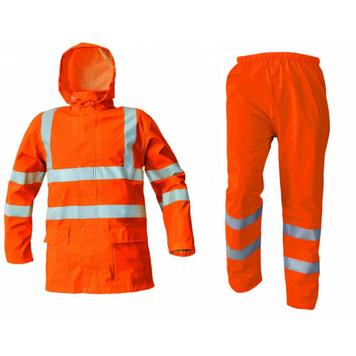 Cerva Regenpak Siret Maat L Fluorescerend Oranje