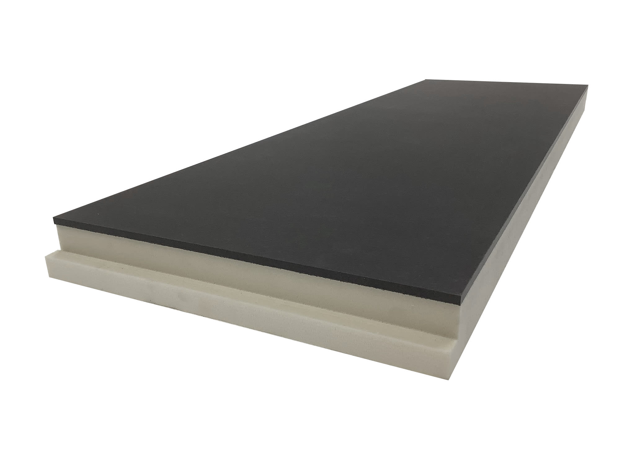 Product afbeelding voor CEBO Kantplank Geïsoleerd 1200x600x100+8mm Minerale Vezelplaat Donkergrijs Exclusief Profiel