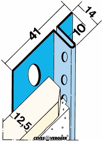 Aansluitprofiel 1314 300cm 10mm Verzinkt Schaduwvoeg