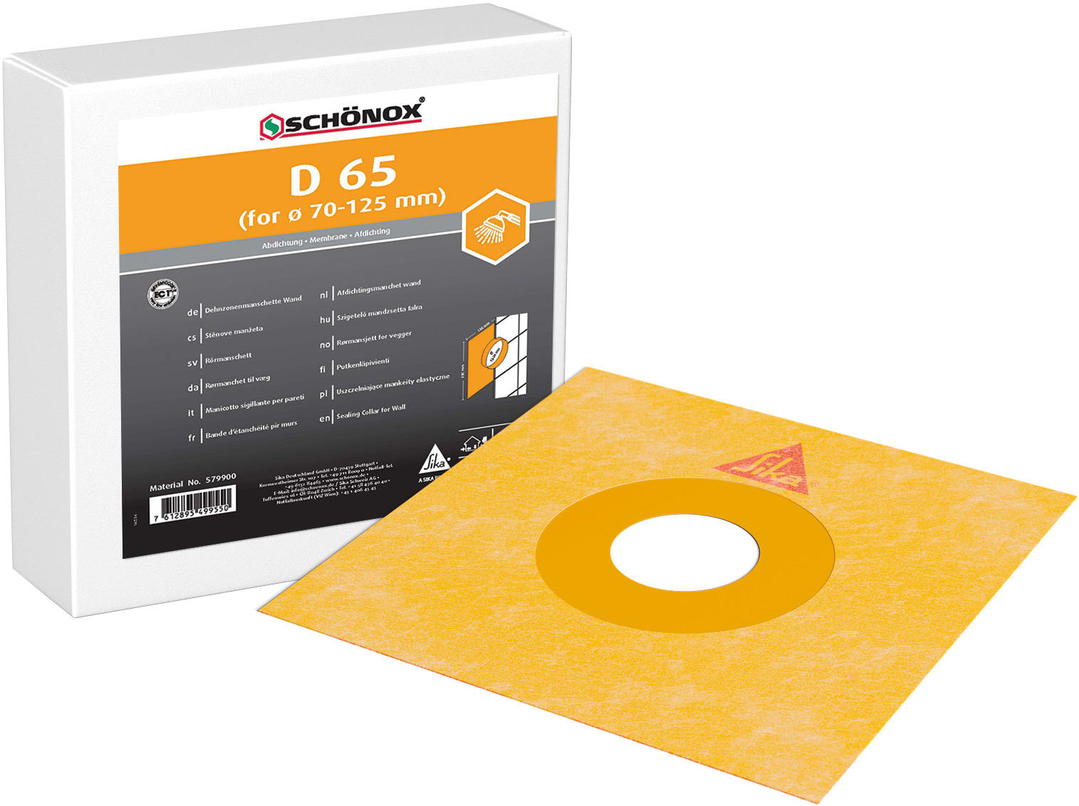 Schönox D65 Dichtmanchet Wand