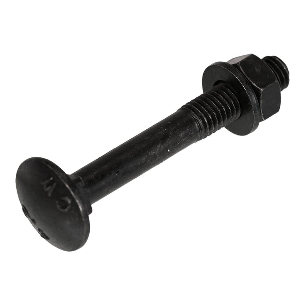 Blackline Slotbout M8x70mm Laagbolkop DIN603 HCP-Coating Met moer en sluitring Zwart 5st