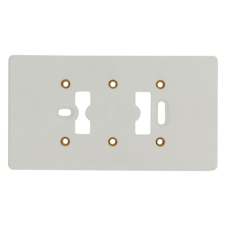 Montageplaat Opbouw 2-Voudig Met Felsmoer M4 Polarwit