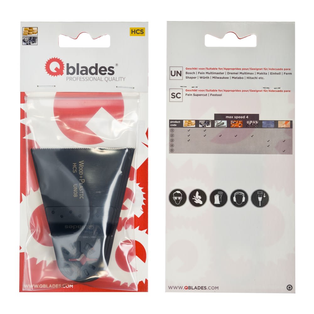Product afbeelding voor Qblades Multitoolzaagblad UN13 68x42mm Bi-Metaal 5st