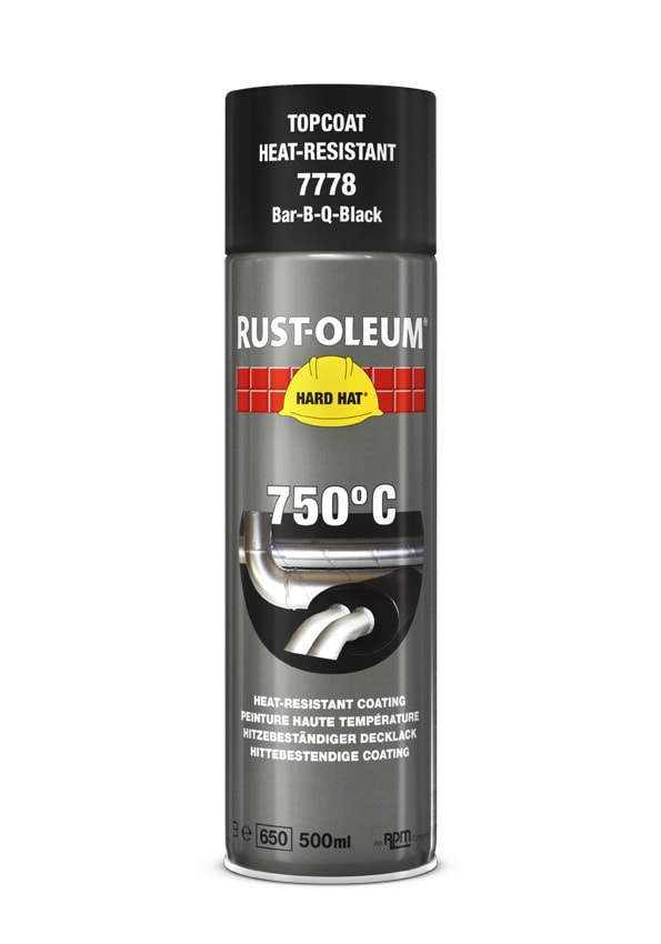 Rust-Oleum Deklaag Hard Hat 7778 750 ml Zwart Hittebestendig