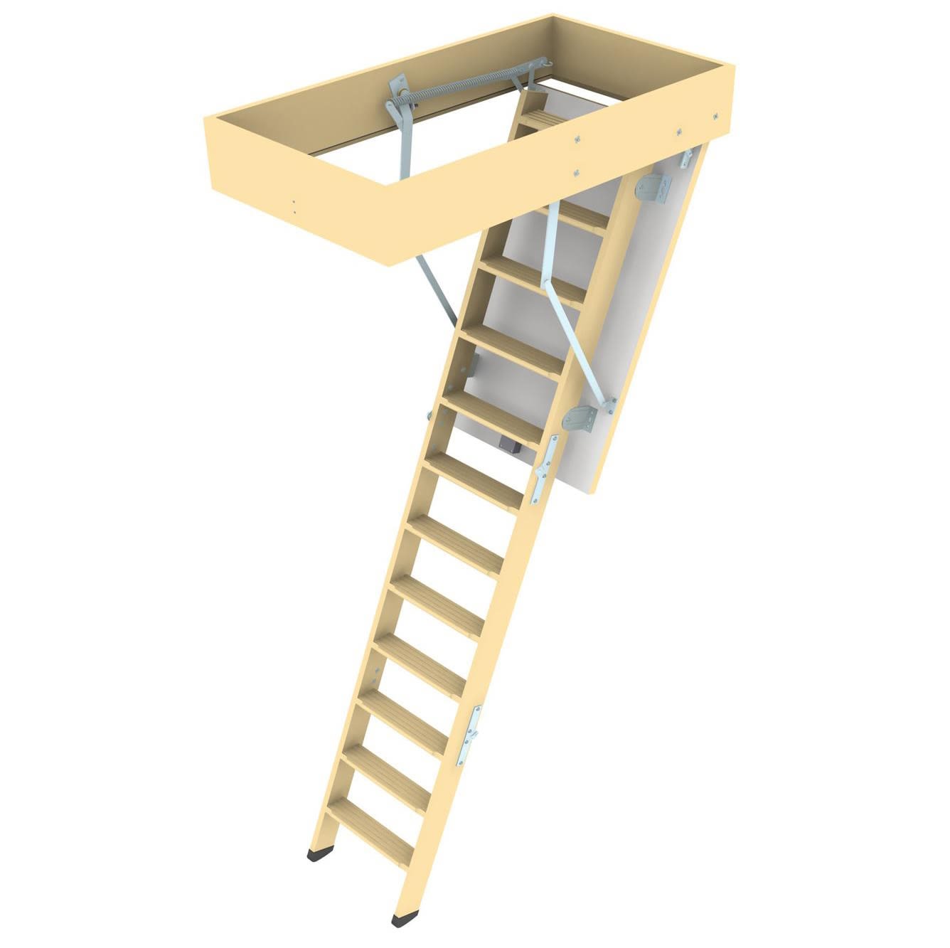 Novoferm Vlieringtrap 1300 70x110x260cm 3-delig Inclusief Raveelbak En Luik FSC Mix 70%