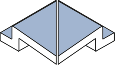 Product afbeelding voor Villeroy & Boch Binnenhoek Pro Architectura 3.0 Pool System Icy Blue 12x12cm Mat 3015C3440010