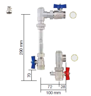 Schlüter BEKOTEC-THERM-PW DN20 Plaatshouder Voor Calorimeter Verticaal BTZPW20V