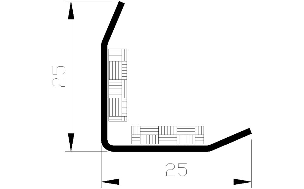AluArt Hoekbeschermer 25x25x1mm 1.5m RVS Geslepen Zelfklevend